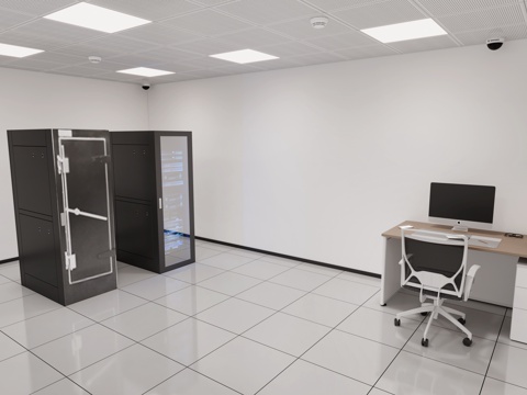  机房 设备间 监控室 设备机房3d模型 