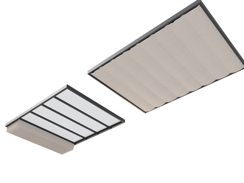 新中式遮阳棚 遮阳帘 停车棚顶 电动遮阳帘 廊架遮阳帘 遮阳su模型