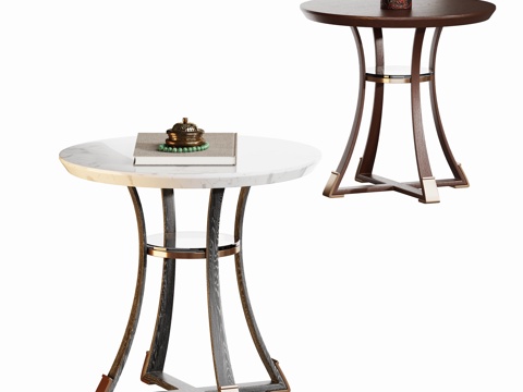 现代轻奢角几边几su模型