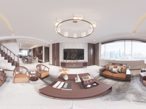  复试新中式客餐厅 