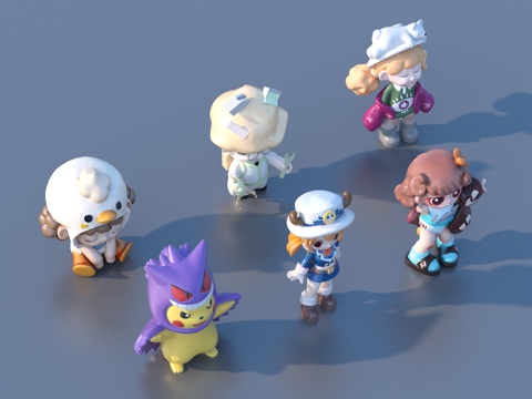  卡通 玩具 摆件3d模型 