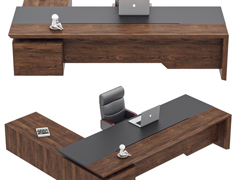 现代办公桌椅 办公桌 办公椅 主管桌 班台 经理桌 工位 领su模型