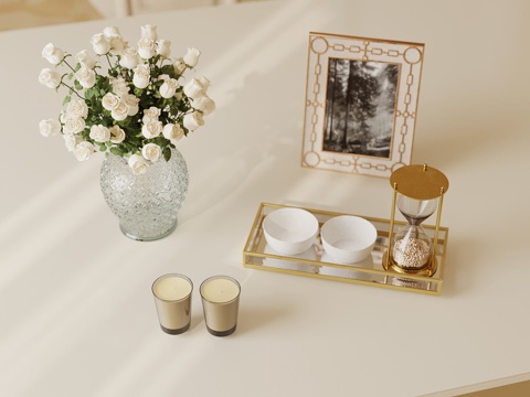 法式饰品摆件 花瓶su模型