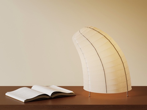  侘寂中古台灯 新中式台灯 异形台灯3d模型 