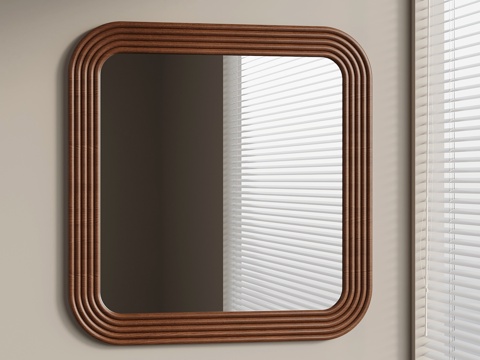 现代镜子 浴室镜 梳妆镜su模型