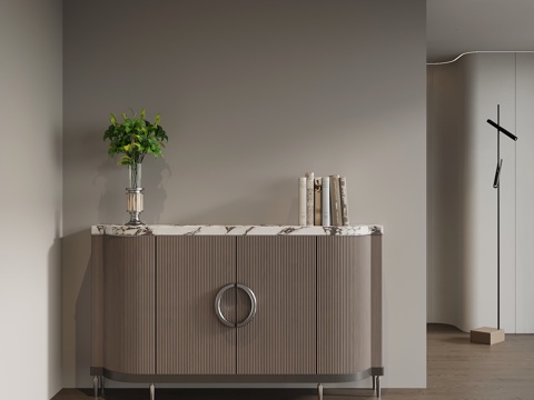 现代意式玄关柜 边柜 鞋柜su模型