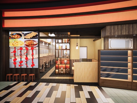  餐厅 饭店 烧烤店3d模型 