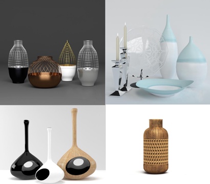  现代饰品摆件瓶子3d模型 