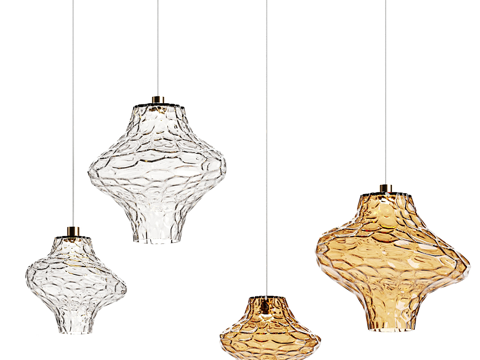  现代简约轻奢吊灯 吊灯 简约吊灯 餐厅吊灯 客厅吊灯 玻璃吊3d模型 