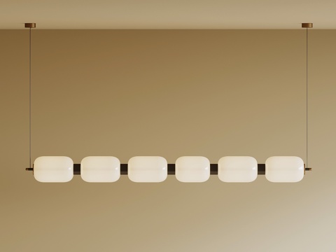 现代吊灯 长条吊灯 餐厅吊灯su模型