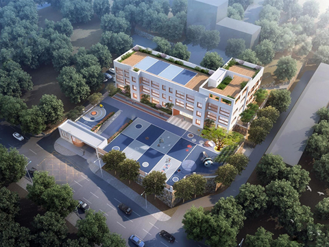 现代学校建筑 幼儿园建筑su模型