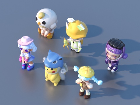  卡通 玩具 摆件3d模型 