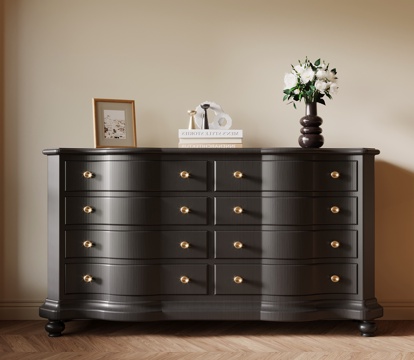 法式复古玄关柜 边柜su模型