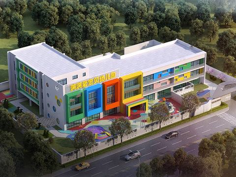 学校建筑 幼儿园建筑su模型