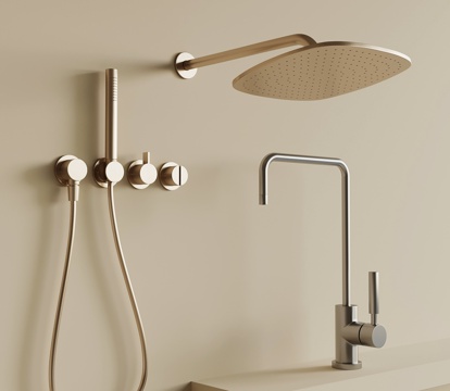 现代花洒 水龙头su模型