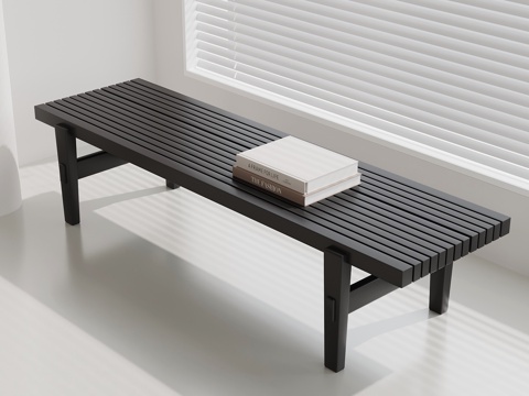  现代长凳 凳子 木凳3d模型 