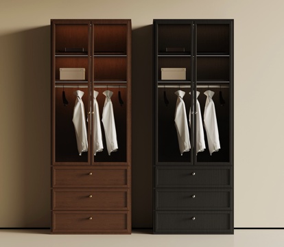 法式复古衣柜 现代衣柜 中古衣柜su模型