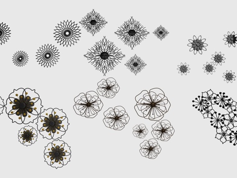  现代墙面饰品挂件3d模型 