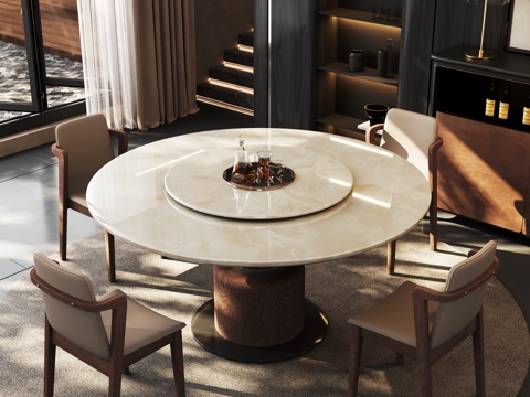  现代餐厅 高级餐厅 轻奢风格3d模型 