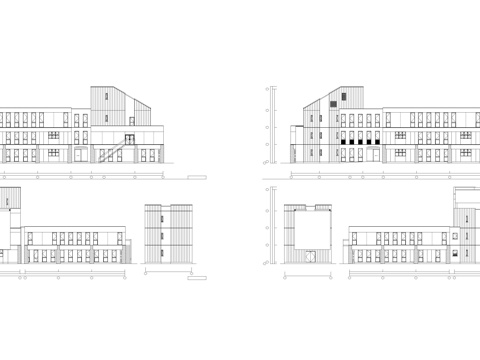 厂房建筑 多层住宅 办公建筑 学校建筑 公园平立面图纸cad施工图
