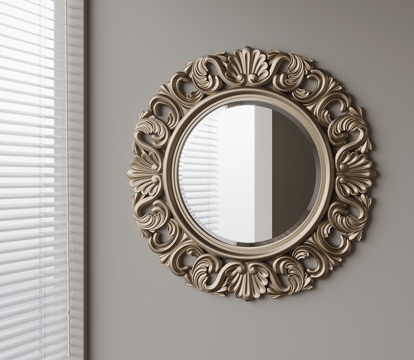 现代中古风镜子su模型