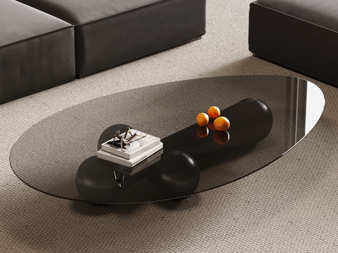 现代意式茶几su模型