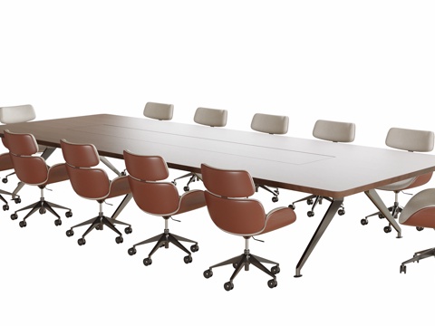 现代会议桌椅 办公椅su模型