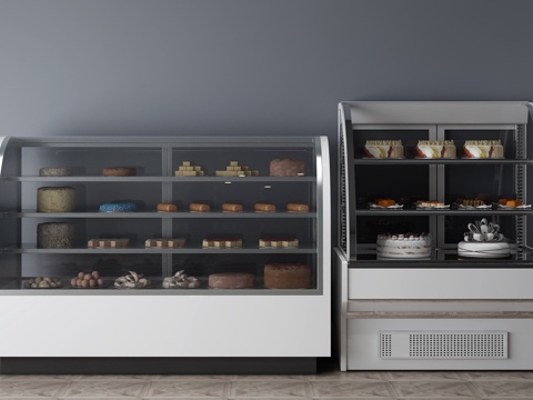  现代货架 展示架 面包架3d模型 