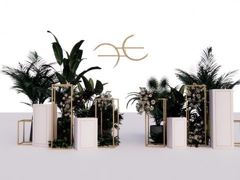 植物 灌木 组团 造景 室外造景 乔木su模型