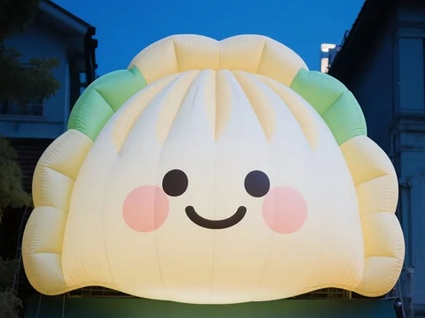  饺子馆艺术装置 诧寂风网红餐厅 国潮网红餐厅门头 包子面食3d模型 