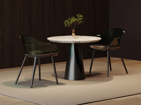 现代洽谈桌椅 休闲桌椅su模型