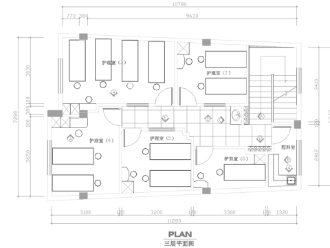 最新美容院施工图合集cad施工图