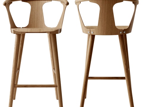 木质吧椅su模型