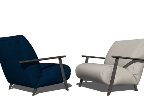 现代休闲椅su模型