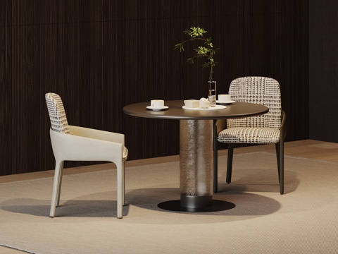 现代休闲桌椅 洽谈桌椅3d模型