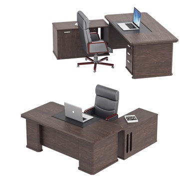 现代办公桌椅 办公桌 办公椅 主管桌 班台 经理桌 工位 领su模型