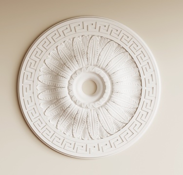  法式复古石膏灯盘3d模型 