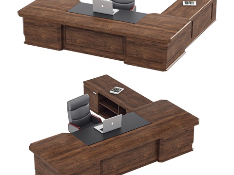 现代办公桌椅 办公桌 办公椅 主管桌 班台 经理桌 工位 领su模型