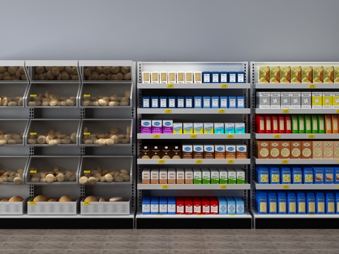  现代货架 展示架 商展柜架3d模型 