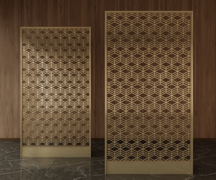  现代屏风隔断3d模型 