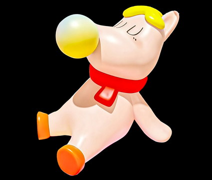  商场入口商业美陈 春节马年艺术装置 文化广场新年装置 商场马3d模型 