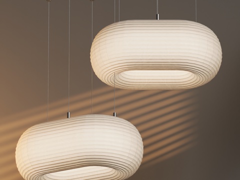 现代日式吊灯su模型