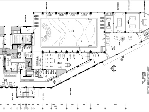欧式休闲会所施工图合集cad施工图