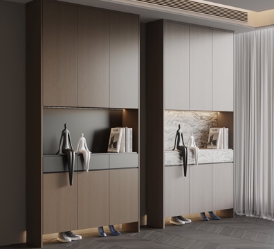 现代意式玄关柜 边柜su模型