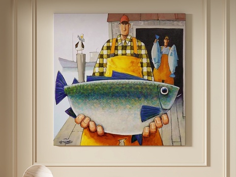  现代，简约，抽象，装饰画3d模型 