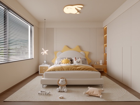  现代儿童房3d模型 
