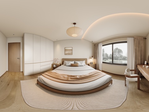  宋氏美学卧室全景 