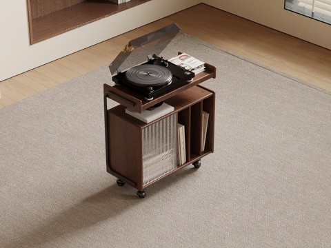 中古风边几 边柜su模型