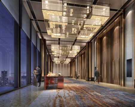  现代3D模型>工装空间>酒店>酒店宴会厅3d模型 