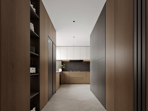  现代风格家居厨房3d模型 